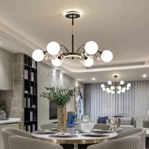 Alternative view of Đèn chùm hình cành hoa Tulip màu đen - RC225