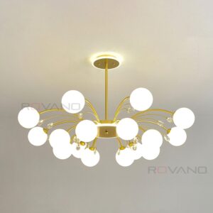 Đèn chùm hình cành hoa Tulip màu vàng - RC225